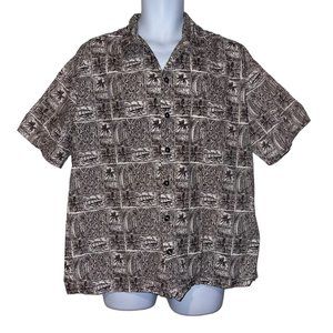 Vintage Retro Favant Hawaiian Shirt Mens XL Floral Aloha Vacation Surfboard Tiki